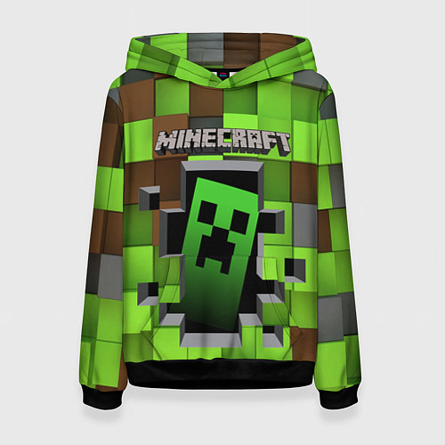 Женская толстовка Minecraft / 3D-Черный – фото 1