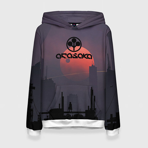 Женская толстовка Cyberpunk 2077 - Arasaka / 3D-Белый – фото 1