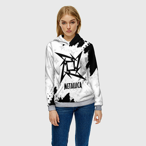 Женская толстовка METALLICA МЕТАЛЛИКА / 3D-Меланж – фото 3