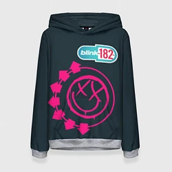 Толстовка-худи женская Blink 182, цвет: 3D-меланж