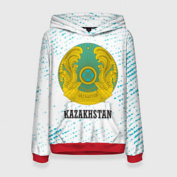 Толстовка-худи женская KAZAKHSTAN КАЗАХСТАН, цвет: 3D-красный