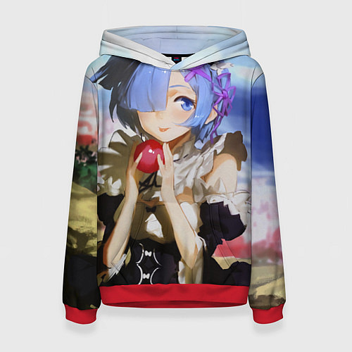 Женская толстовка Re:Zero - Rem / 3D-Красный – фото 1