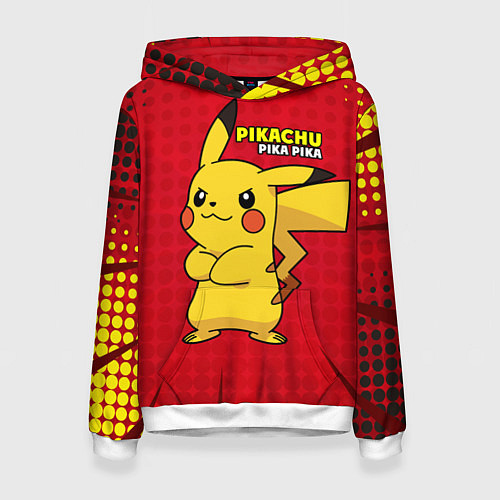 Женская толстовка Pikachu Pika Pika / 3D-Белый – фото 1