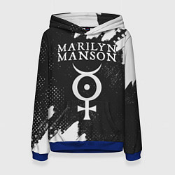 Толстовка-худи женская MARILYN MANSON М МЭНСОН, цвет: 3D-синий