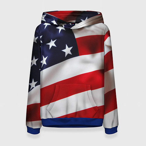 Женская толстовка США USA / 3D-Синий – фото 1