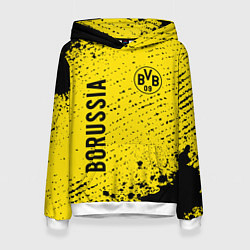 Толстовка-худи женская BORUSSIA Боруссия, цвет: 3D-белый