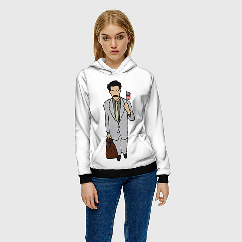 Женская толстовка Борат / 3D-Черный – фото 3