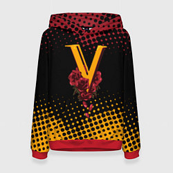 Толстовка-худи женская CYBERPUNK 2077 VALENTINO, цвет: 3D-красный