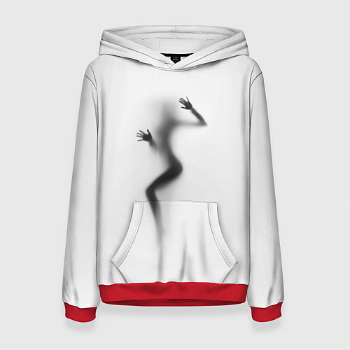 Женская толстовка ДЕВУШКА ЗА СТЕКЛОМ / 3D-Красный – фото 1