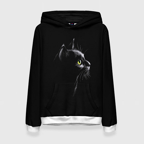 Женская толстовка Кошка / 3D-Белый – фото 1