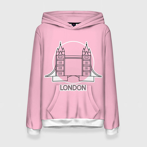 Женская толстовка Лондон London Tower bridge / 3D-Белый – фото 1