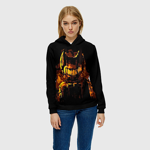 Женская толстовка Bendy And The Ink Machine / 3D-Черный – фото 3