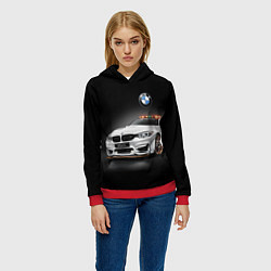 Толстовка-худи женская Safety car, цвет: 3D-красный — фото 2