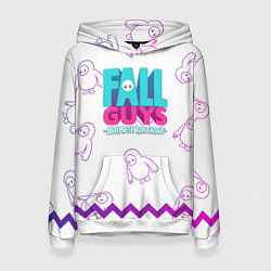 Толстовка-худи женская Fall Guys, цвет: 3D-белый