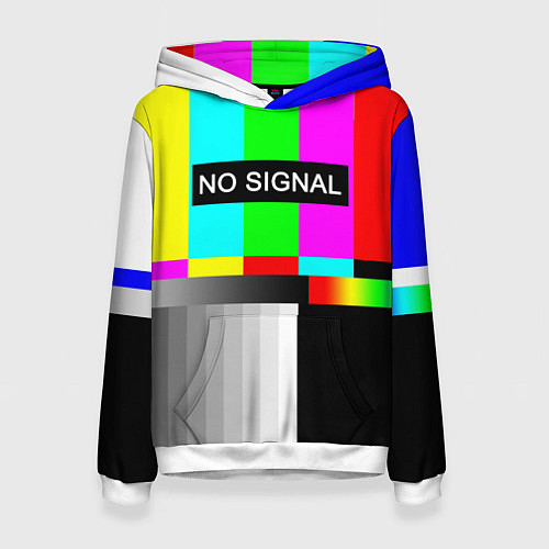 Женская толстовка NO SIGNAL / 3D-Белый – фото 1