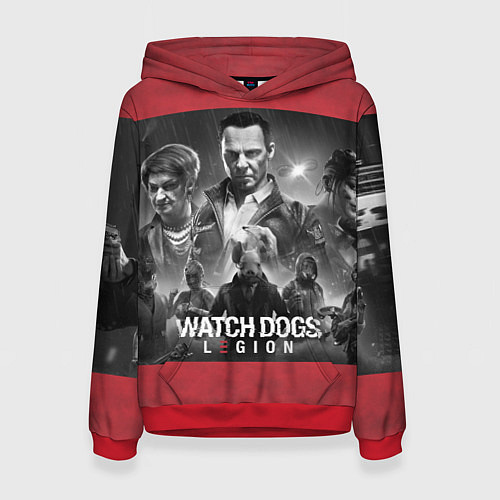 Женская толстовка WATCH DOGS: LEGION / 3D-Красный – фото 1