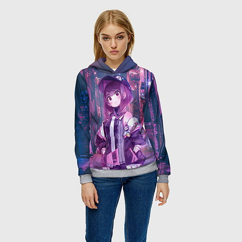 Женская толстовка Урарака Очако / 3D-Меланж – фото 3