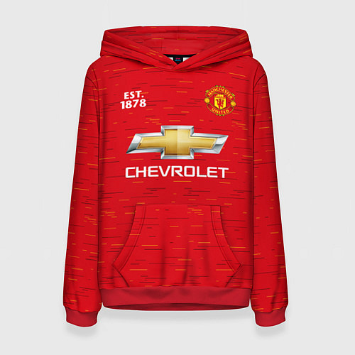 Женская толстовка MANCHESTER UNITED 2021 - HOME / 3D-Красный – фото 1