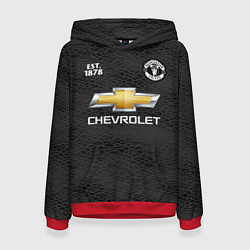 Толстовка-худи женская MANCHESTER UNITED 2021 - AWAY, цвет: 3D-красный