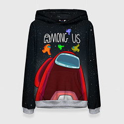 Толстовка-худи женская AMONG US, цвет: 3D-меланж