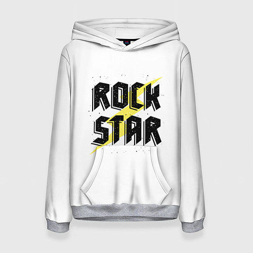 Женская толстовка Rock star / 3D-Меланж – фото 1