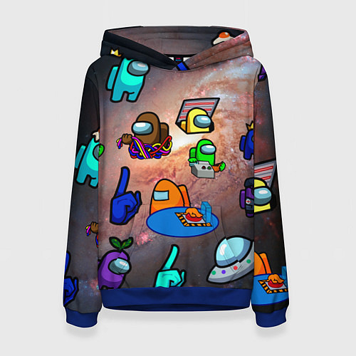 Женская толстовка Among Us Чёрная дыра / 3D-Синий – фото 1