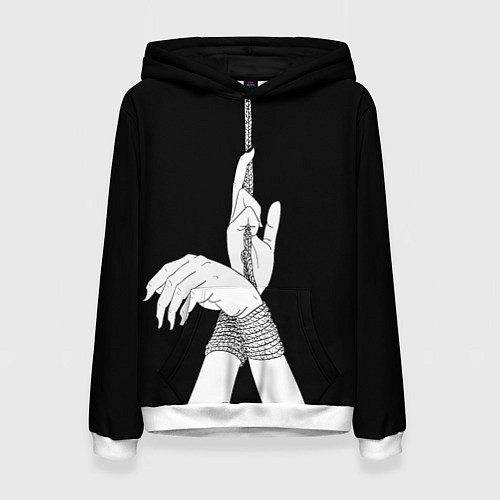 Женская толстовка Связанные руки эстетика / 3D-Белый – фото 1