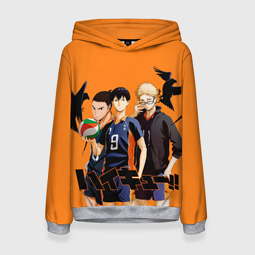 Женская толстовка Haikyu Team / 3D-Меланж – фото 1