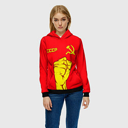 Толстовка-худи женская СССР, цвет: 3D-черный — фото 2
