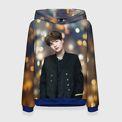 Толстовка-худи женская MIN YOONGI, цвет: 3D-синий