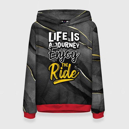 Женская толстовка Жизнь - это путешествие / 3D-Красный – фото 1