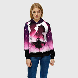 Толстовка-худи женская Столп Бабочки, цвет: 3D-черный — фото 2