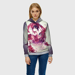Толстовка-худи женская Куруми Токисаки, цвет: 3D-меланж — фото 2