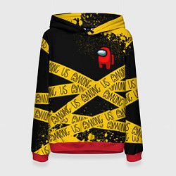 Толстовка-худи женская AMONG US Амонг Ас, цвет: 3D-красный