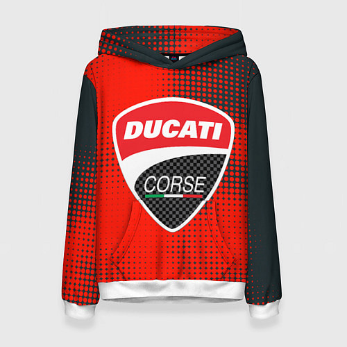 Женская толстовка Ducati Corse logo / 3D-Белый – фото 1
