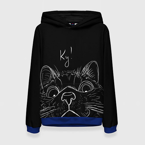 Женская толстовка Говорящий кот / 3D-Синий – фото 1