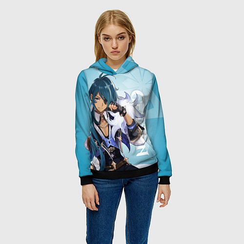 Женская толстовка GENSHIN IMPACT, КЭЙА / 3D-Черный – фото 3