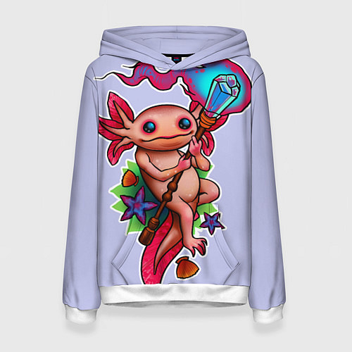 Женская толстовка Магический аксолотль / 3D-Белый – фото 1