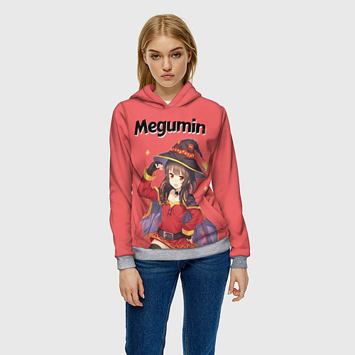 Женская толстовка Megumin / 3D-Меланж – фото 3