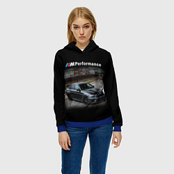 Толстовка-худи женская BMW Z, цвет: 3D-синий — фото 2