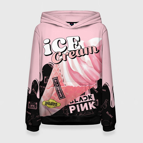 Женская толстовка BLACKPINK ICE CREAM / 3D-Черный – фото 1