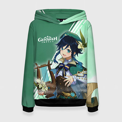 Женская толстовка Genshin Impact / 3D-Черный – фото 1