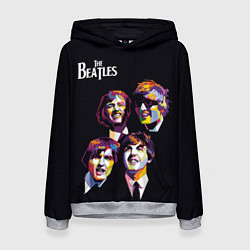 Толстовка-худи женская The Beatles, цвет: 3D-меланж