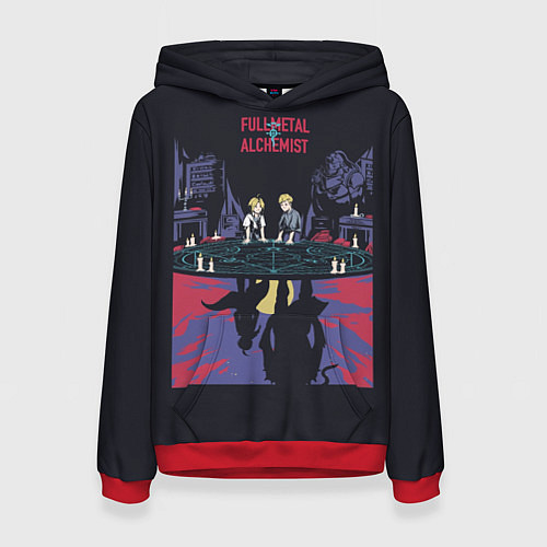 Женская толстовка Стальной Алхимик / 3D-Красный – фото 1