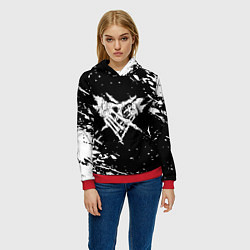 Толстовка-худи женская Velial Squad, цвет: 3D-красный — фото 2