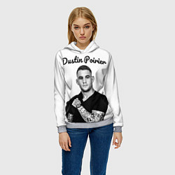 Толстовка-худи женская Dustin Poirier, цвет: 3D-меланж — фото 2