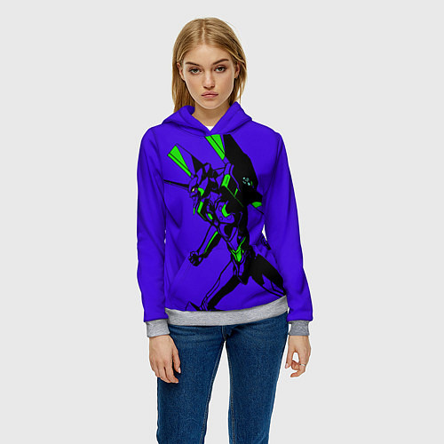 Женская толстовка Евангилион / 3D-Меланж – фото 3