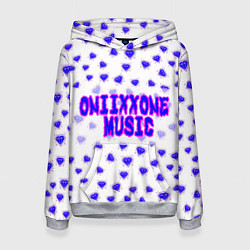 Толстовка-худи женская OniixxOneMusic1, цвет: 3D-меланж