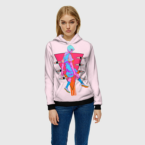 Женская толстовка Евангилион / 3D-Черный – фото 3