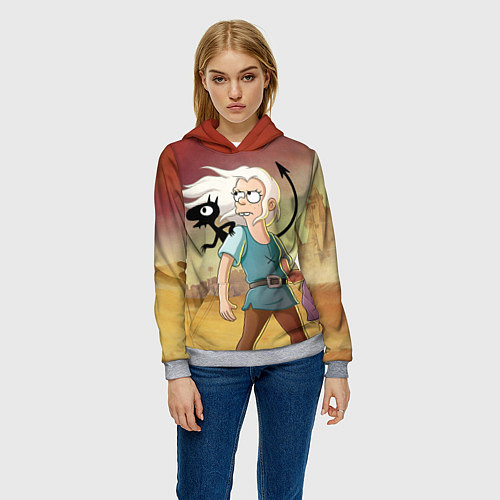 Женская толстовка Разочарование / 3D-Меланж – фото 3